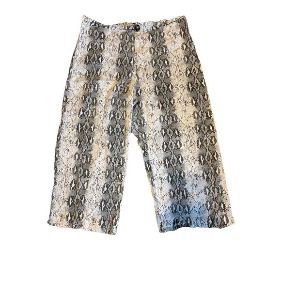 Greylin XL Wide Leg Crop Pants In Black And White - Picture 1 of 4